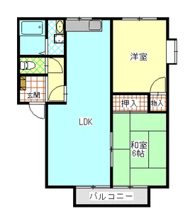 コスモスハイツA【1階】の間取り