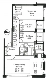 プライムメゾン御殿山WEST【2階】の間取り