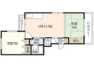 広島県広島市西区南観音6【マンション】の間取り