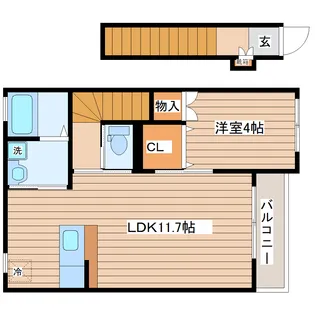 シャトルクレスト向山C【2階】の間取り