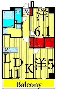 ALTERNA日暮里【10階】の間取り