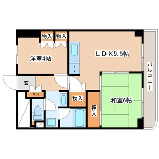 ダイアパレス八幡【4階】の間取り