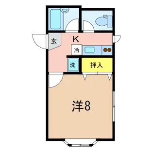 ハイツK-1【1階】の間取り