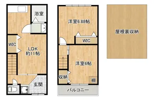 大阪府大阪市淀川区東三国4【一戸建】の間取り