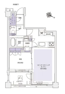 KDXレジデンス横濱紅葉坂【1階】の間取り