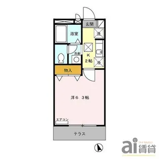 東京都小平市上水新町3【アパート】の間取り
