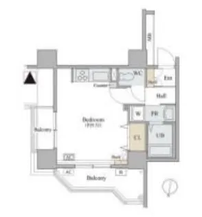 コラム神泉【6階】の間取り