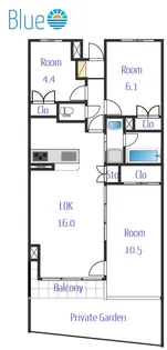 サンヴェール鶴見岸谷公園【1階】の間取り