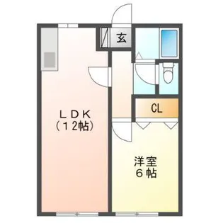 リバーサイドハイツB【2階】の間取り