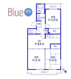 鎌倉グリーンヒルズ【3階】の間取り