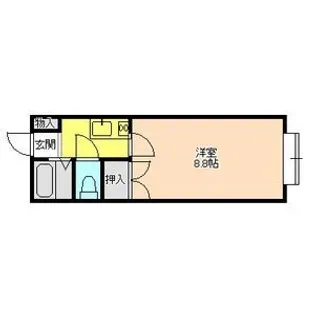 パレス西下台【1階】の間取り