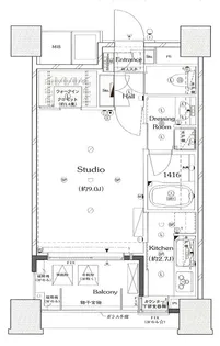 新宿山吹アインスタワー【11階】の間取り