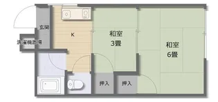 富士コーポ【1階】の間取り