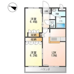 ロイヤルガーデン【2階】の間取り