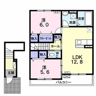 オ ソレイユ【2階】の間取り