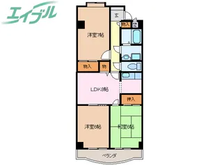 アールズコートII【3階】の間取り