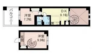 レジデンスシャルマン月島A棟【8階】の間取り