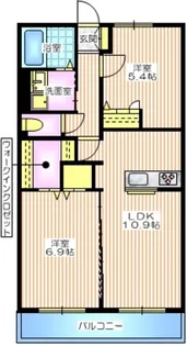 カサ ブランカ駒岡【3階】の間取り