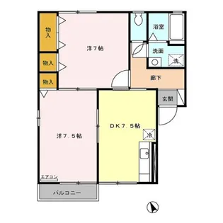 フォンティーヌ白銀【1階】の間取り