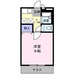 コーポウインズB【2階】の間取り