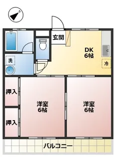 サンコーポ市川【1階】の間取り