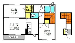シャーメゾンシグナス【2階】の間取り