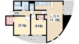トリニティ北川口【12階】の間取り