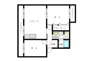 エステート半田山【1階】の間取り