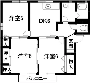 サンルミエール 豊川 A棟【2階】の間取り