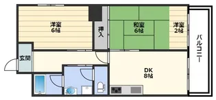 K.D.Kビル【8階】の間取り
