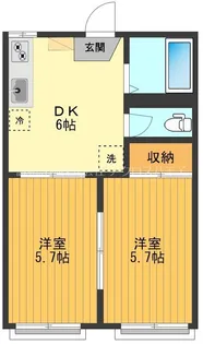 臼井ハイツ【1階】の間取り
