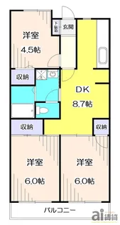 ヴェルカーサA【2階】の間取り