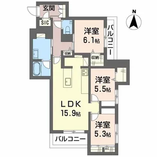 Avance東草深EAST【4階】の間取り