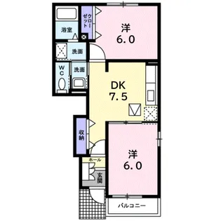 クラール レジデンス【1階】の間取り
