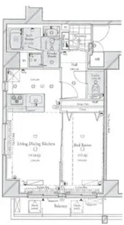 コンシェリア・デュー勝どき【8階】の間取り