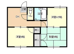 ハイツ中村【2階】の間取り