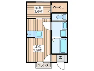 KENIX AGEO【1階】の間取り