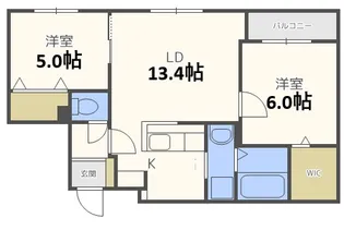 マンダリン恵み野【5階】の間取り