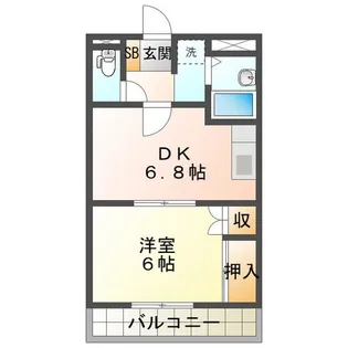 サンタプレイス【2階】の間取り