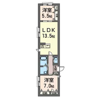 カーサレジオ北千住【2階】の間取り