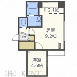 グランドサクセス琴似II【4階】の間取り