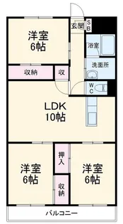 グランド三栄【6階】の間取り