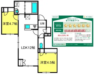 アデレードフラッツ【1階】の間取り
