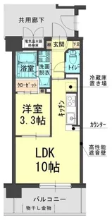 サンセール東古松【6階】の間取り