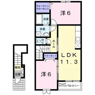 ベルフルールIII【2階】の間取り