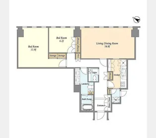 プルデンシャルタワーレジデンス【27階】の間取り