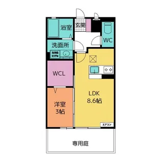 エスポワールC棟【1階】の間取り