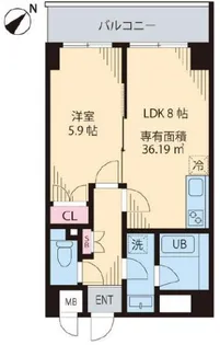 アファンガーデン【3階】の間取り