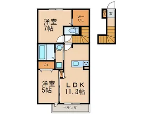 アイオライト【2階】の間取り