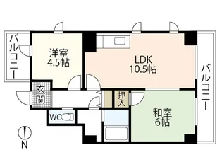 ハーモニー白島【3階】の間取り